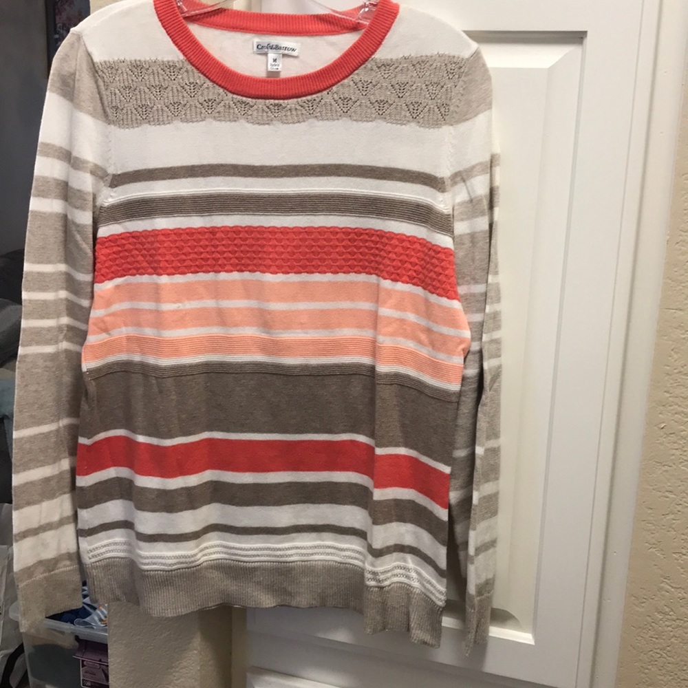 3 for $15 🦋🦋 Croft & Barrow 100% cotton striped sweater
